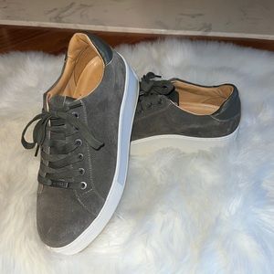 Olive Green Platform Sneakers